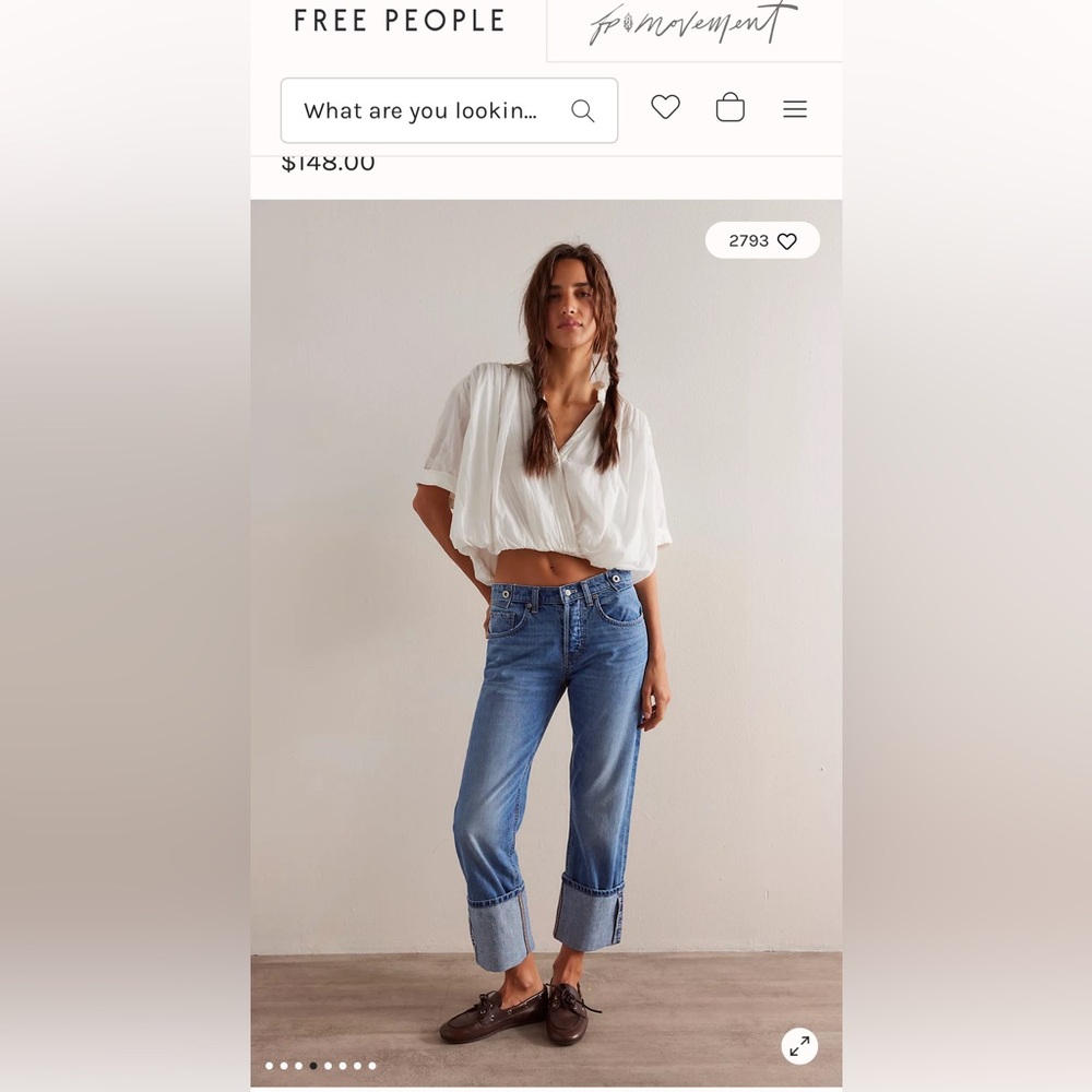 We The Free Blue Straight Leg Jeans